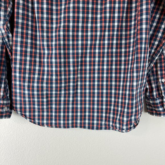 J. Crew Flex Fit Shirt Mens Large Blue Plaid Button Up Long Sleeve Preppy - Picture 9 of 9